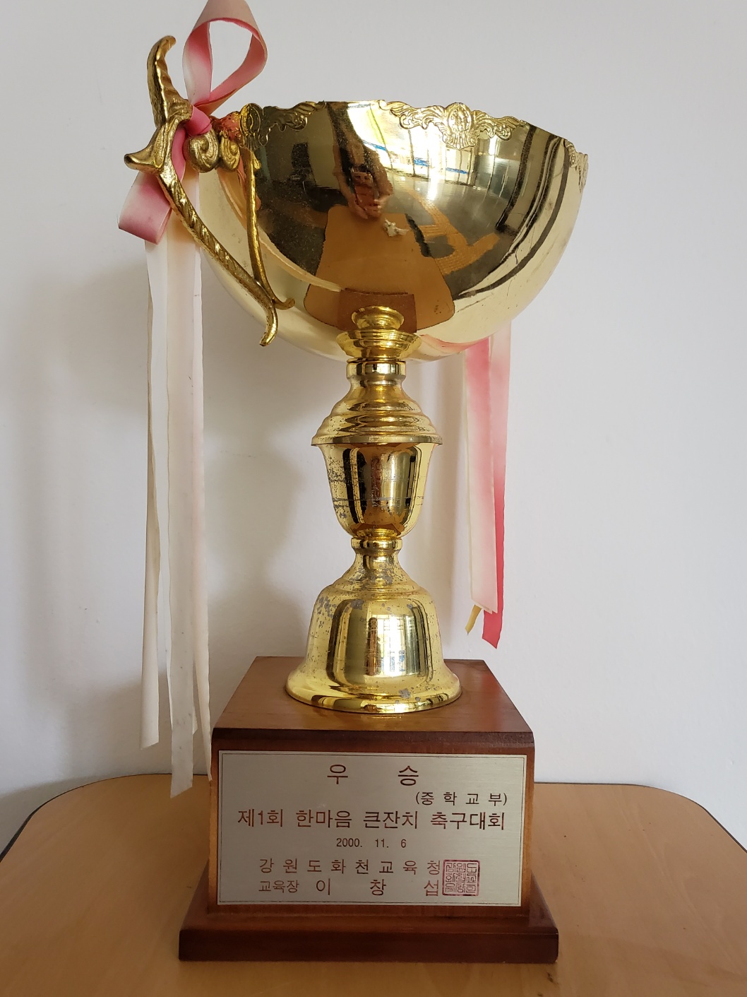 제1회 한마음 큰잔치 축구대회(우승)[화천중학교 소장] 사진